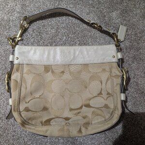 Cream coach shoulder bag